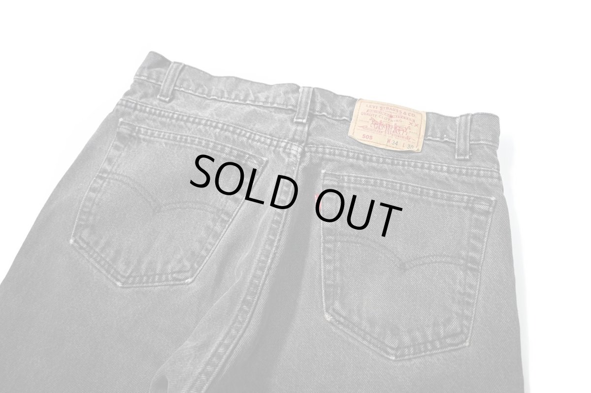 画像4: 91' Used Levi's 505 Denim Pants Black made in USA リーバイス (4)