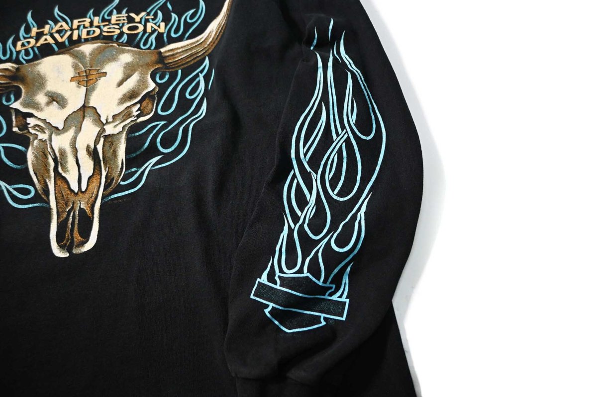 画像5: 90s Used Harley-Davidson L/S Print Tee made in USA (5)