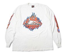 画像1: 90s Used Harley-Davidson L/S Print Tee made in USA (1)