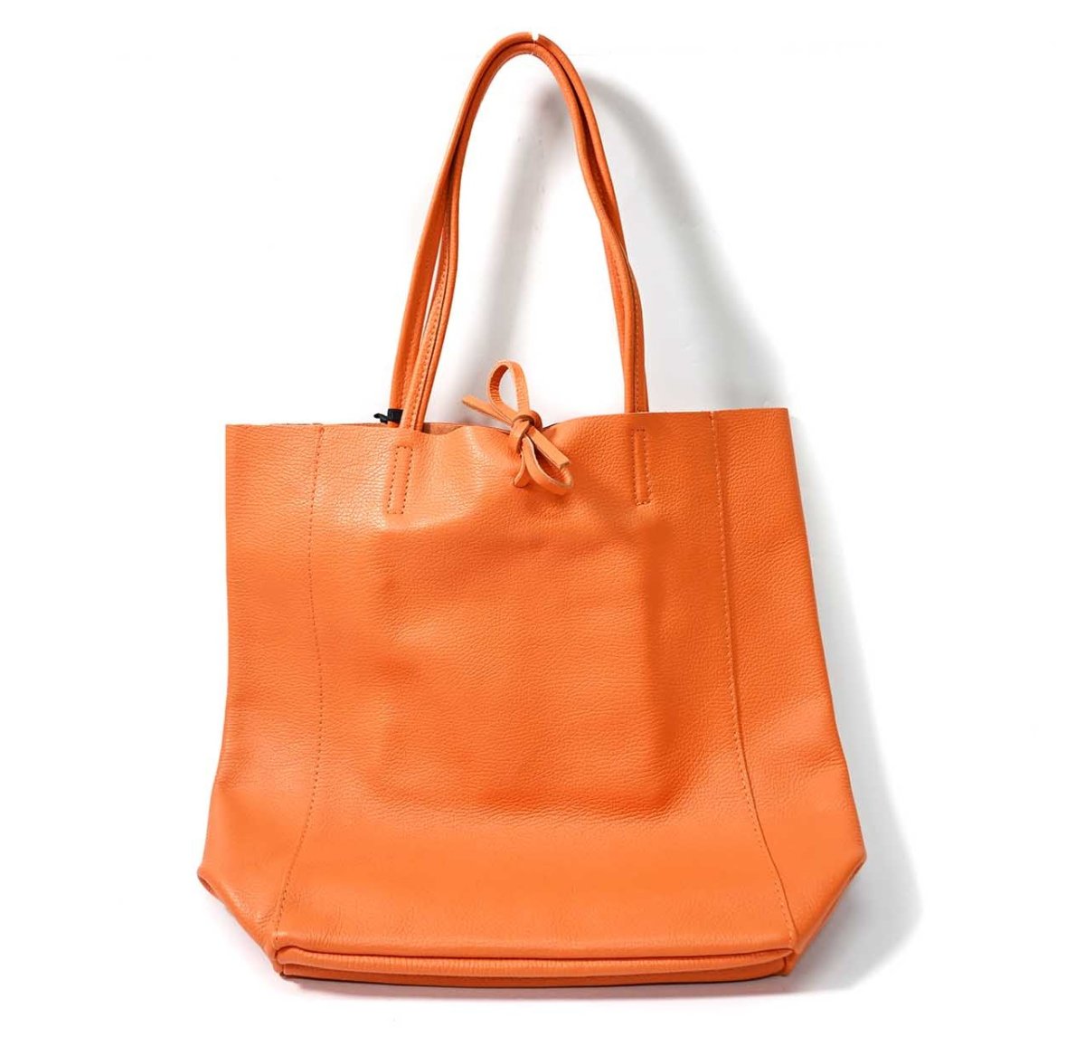画像1: MARLON FIRENZE Calf Leather Shopper Bag Arancio (1)