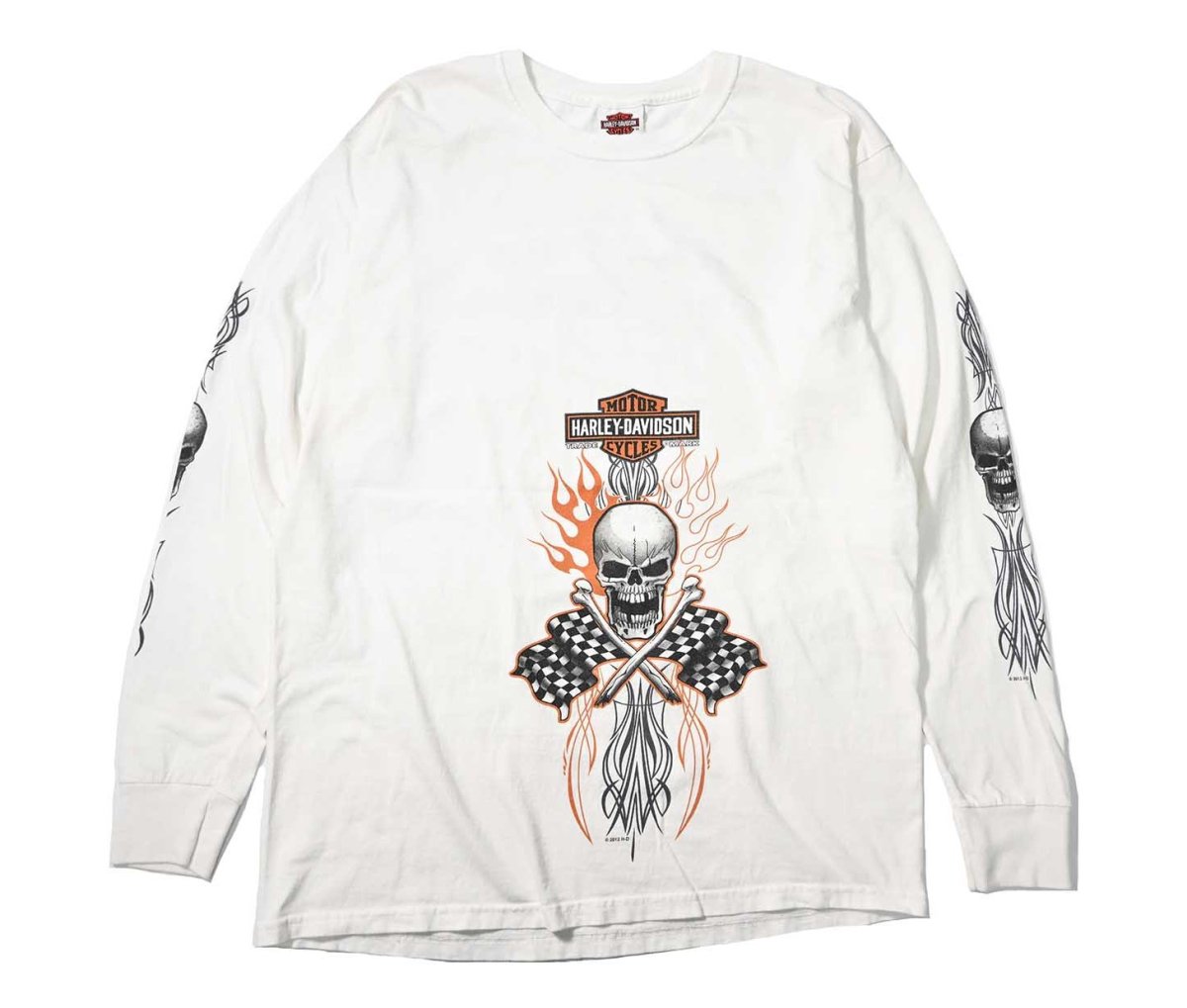 画像1: 10s Used Harley-Davidson L/S Print Tee (1)