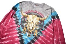 画像2: 90-00s Used Harley-Davidson L/S Print Tee made in USA (2)