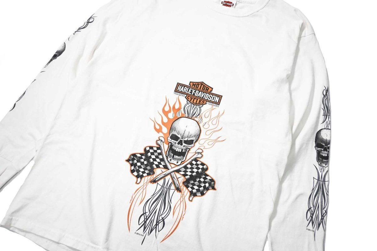 画像2: 10s Used Harley-Davidson L/S Print Tee (2)