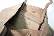 画像3: MARLON FIRENZE Calf Leather Shopper Bag Taupe Suede (3)