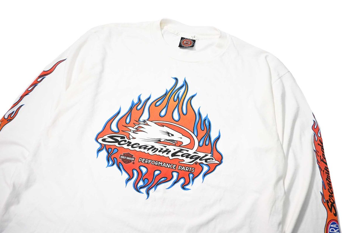 画像2: 90s Used Harley-Davidson L/S Print Tee made in USA (2)