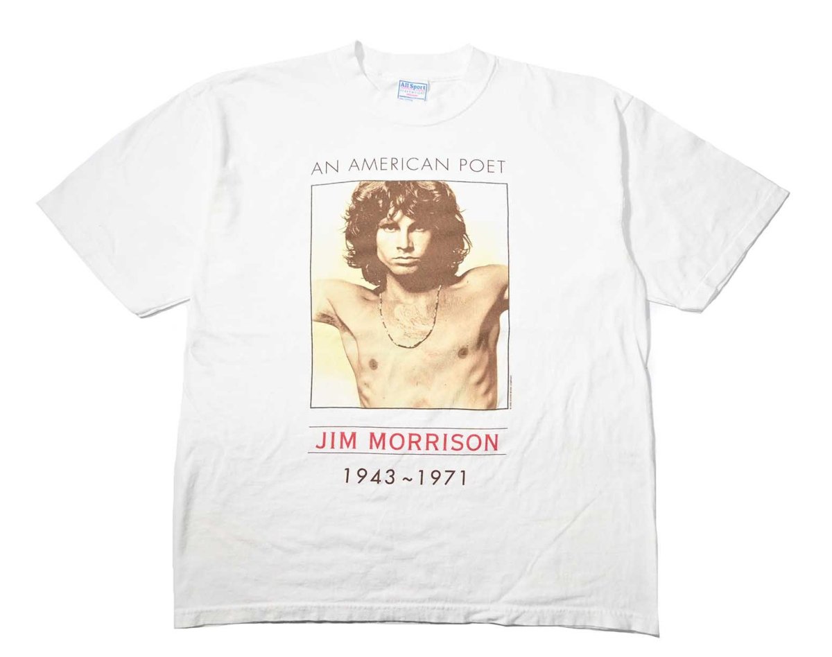 画像1: 90s Used Jim Morrison Print Tee (1)