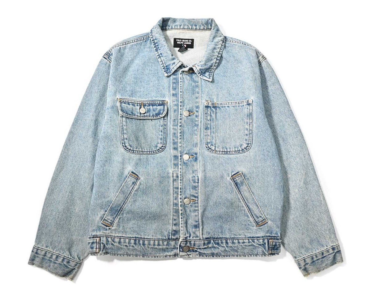 画像1: 90s Used Polo Jeans Co. Ralph Lauren Denim Jacket ラルフローレン (1)