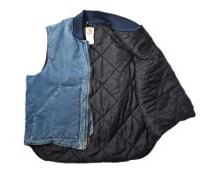 画像6: 00s Used Carhartt Quilt Lined Duck Vest made in USA (6)