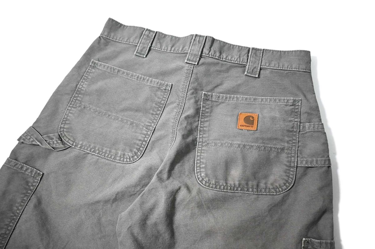 画像3: Used Carhartt Canvas Utility Work Short Moss (3)