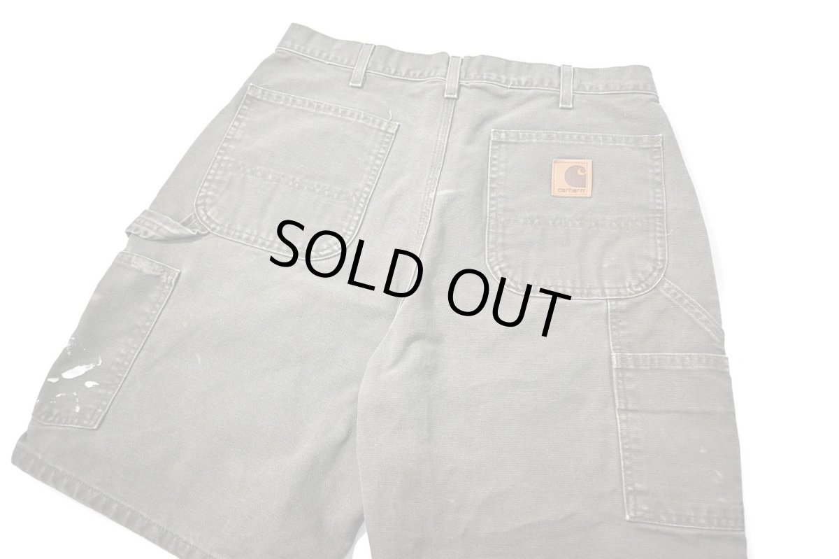 画像4: 00s Used Carhartt Duck Work Shorts Moss (4)