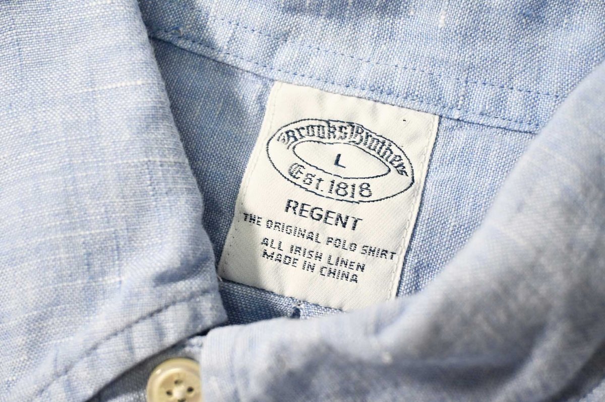画像4: Used Brooks Brothers Irish Linen Shirt (4)