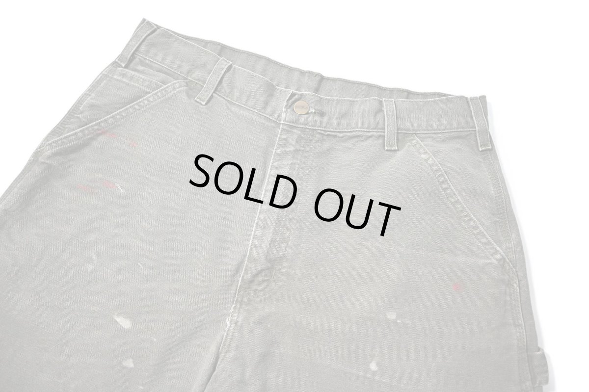 画像2: 00s Used Carhartt Duck Work Shorts Moss (2)