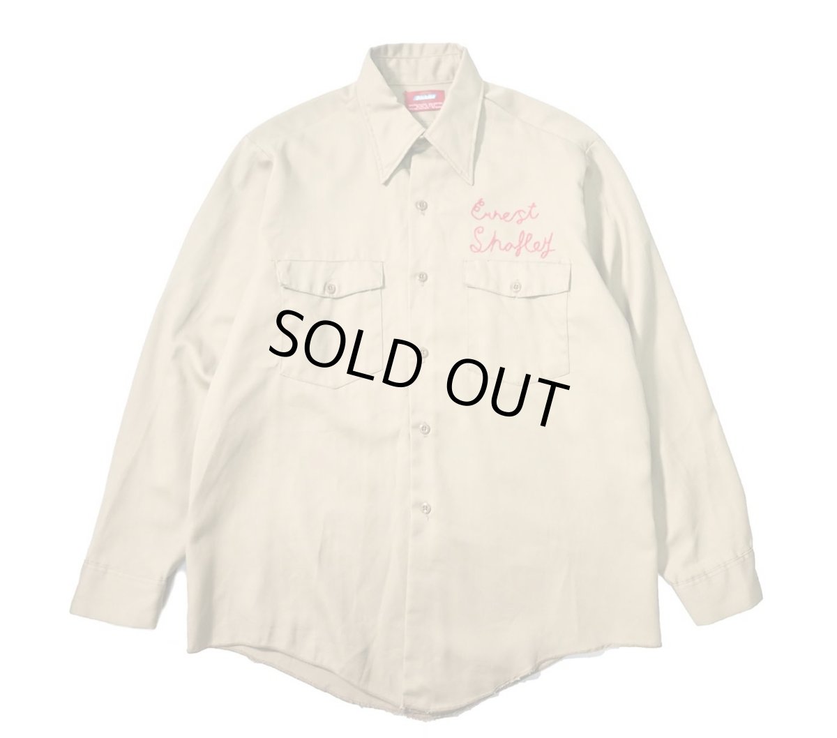 画像1: 70s Used Dickies Embroidered Work Shirt made in USA (1)