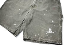 画像3: 00s Used Carhartt Duck Work Short Moss (3)