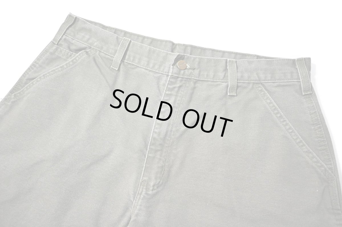 画像2: 06' Used Carhartt Duck Work Shorts Moss (2)
