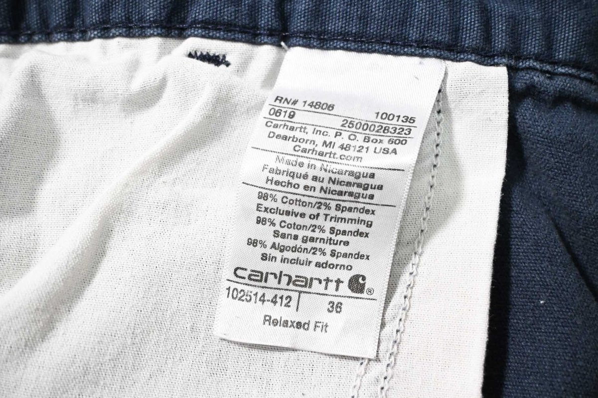 画像6: Used Carhartt Rugged FLEX Rigby Shorts Navy (6)