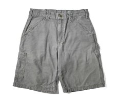 画像1: Used Carhartt Canvas Utility Work Short Moss (1)