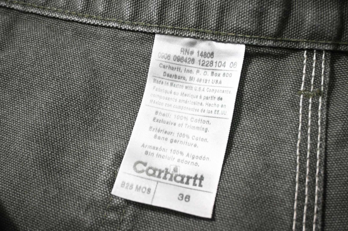 画像5: 06' Used Carhartt Duck Work Short Moss (5)