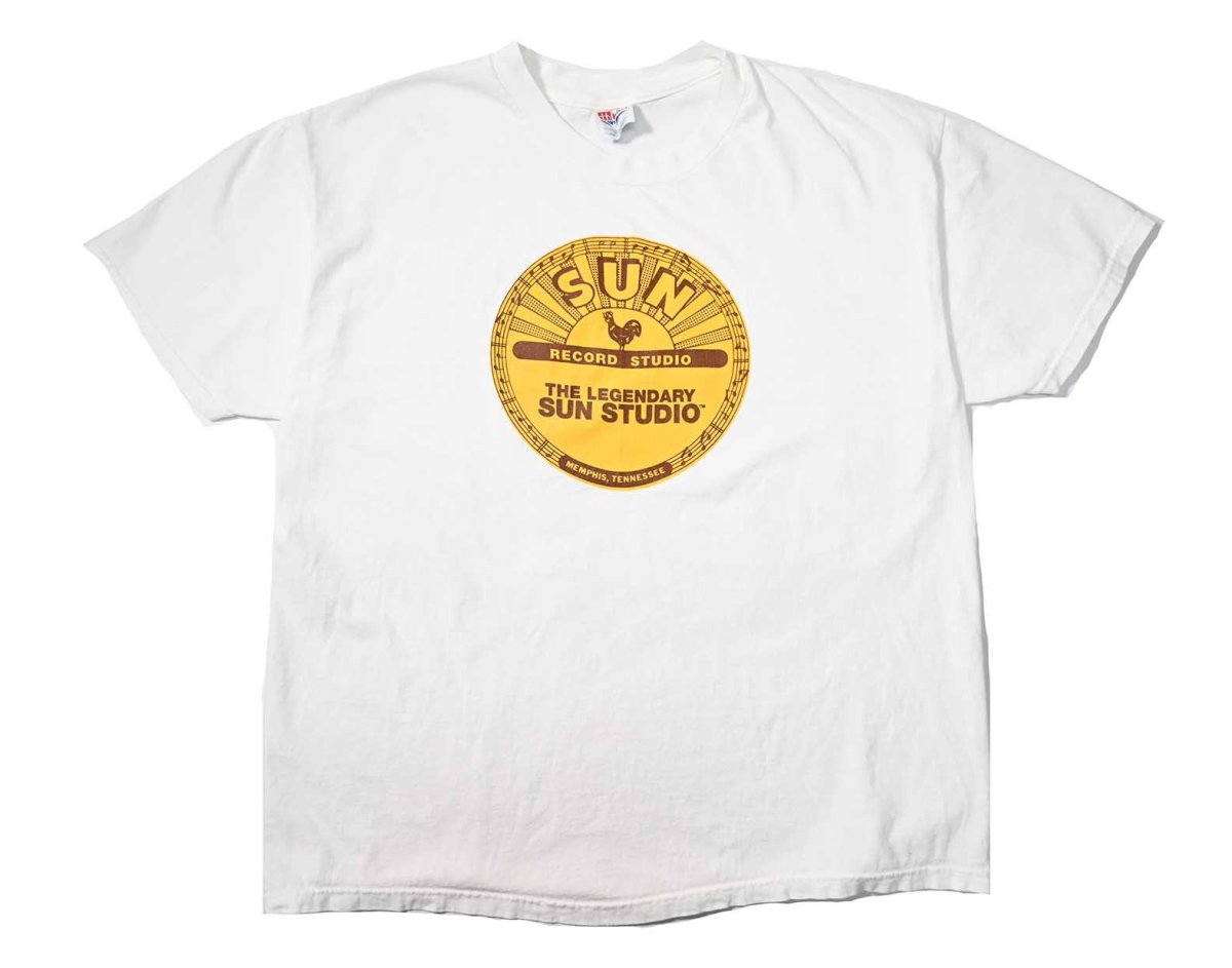 画像1: 90-00s Used Sun Record Studio Print Tee (1)