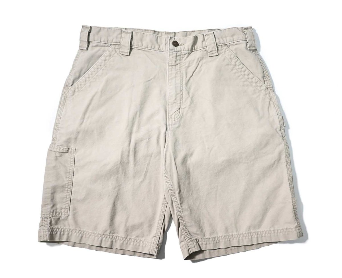 画像1: Used Carhartt Canvas Utility Work Short Tan (1)