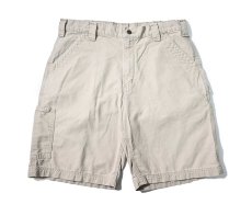画像1: Used Carhartt Canvas Utility Work Short Tan (1)