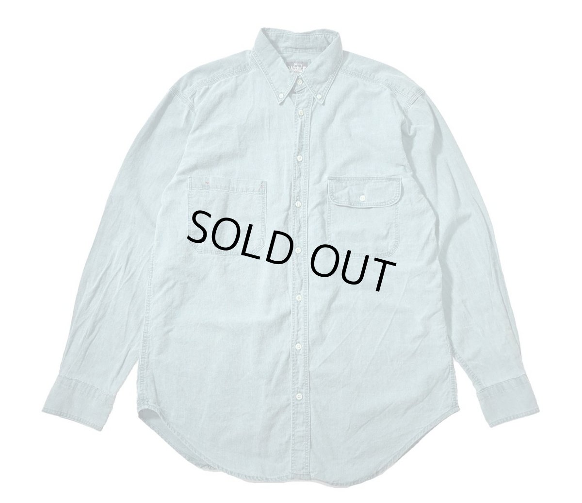 画像1: 80s Used Woolrich Chambray Shirt made in USA (1)