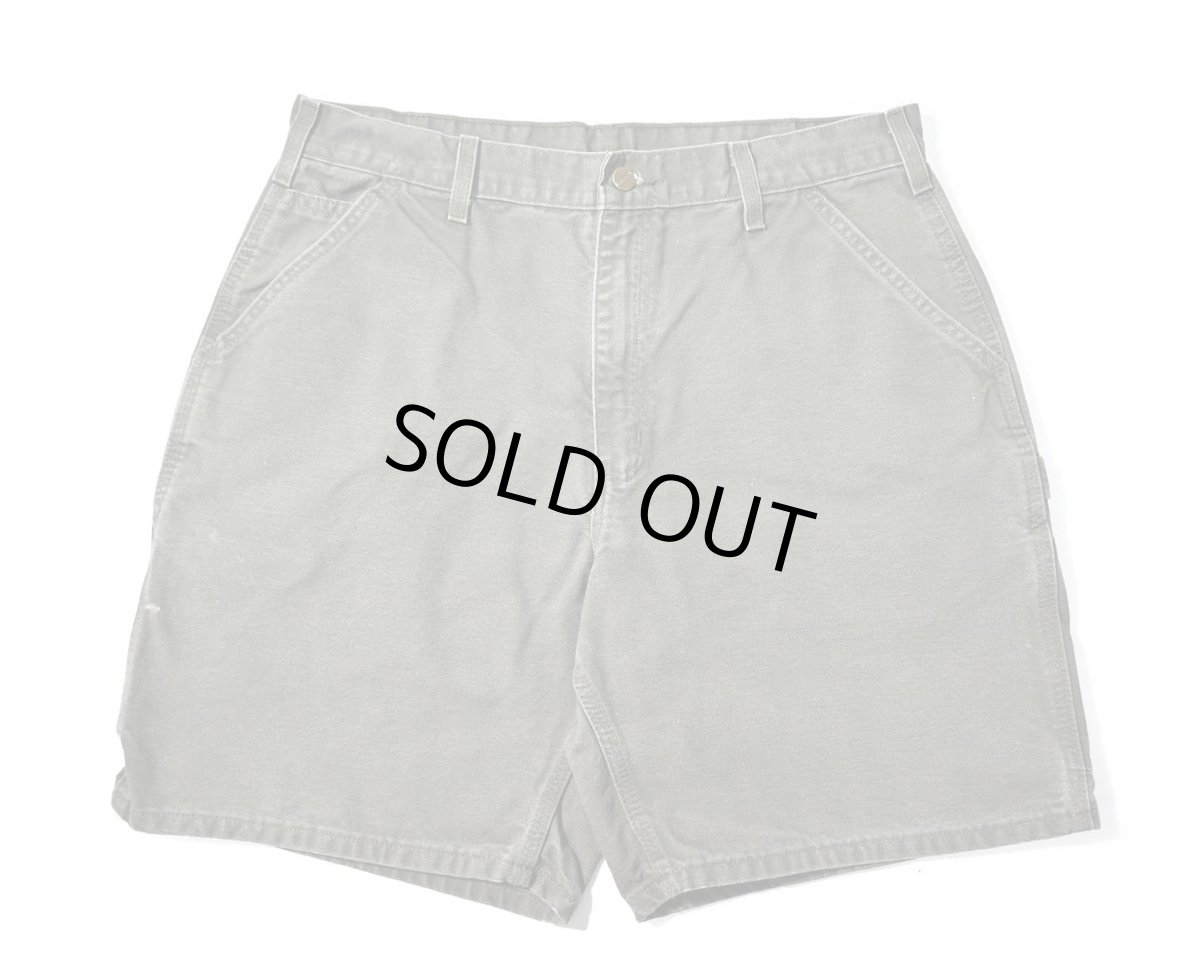 画像1: 06' Used Carhartt Duck Work Shorts Moss (1)