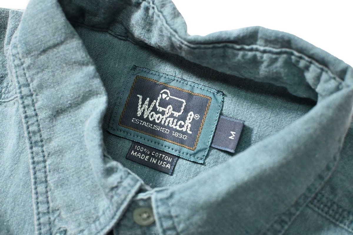 画像4: 80s Used Woolrich Chambray Shirt made in USA (4)