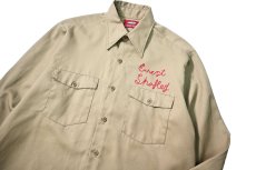 画像2: 70s Used Dickies Embroidered Work Shirt made in USA (2)
