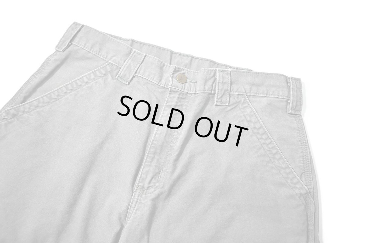 画像2: Used Carhartt Canvas Utility Work Shorts Moss (2)