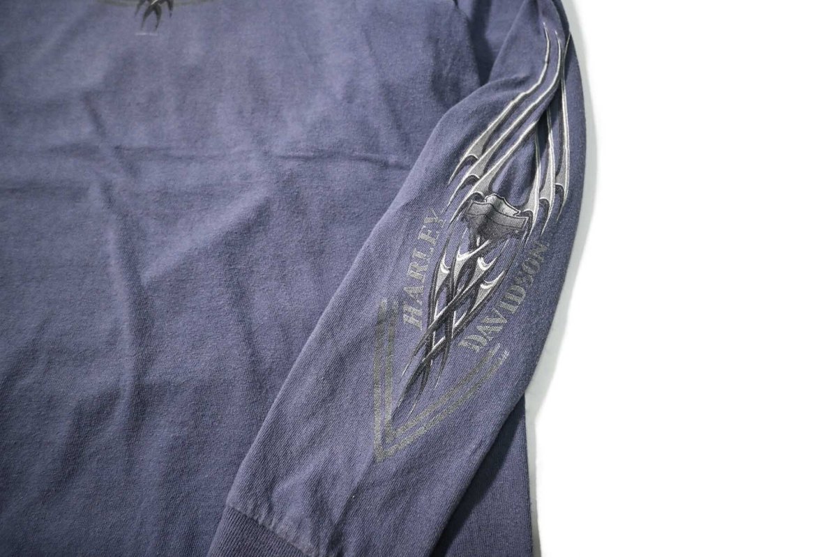 画像4: 00s Used Harley-Davidson L/S Print Tee made in USA (4)