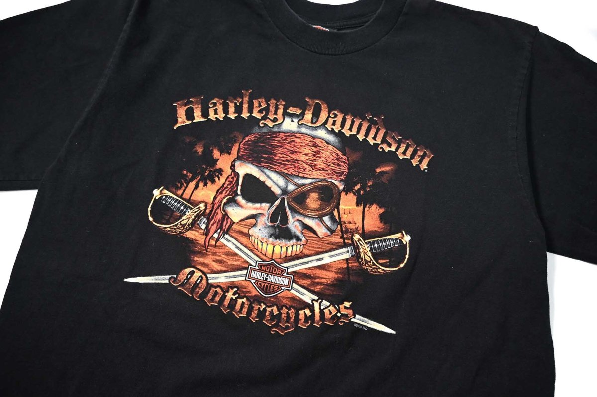 画像2: 00s Used Harley-Davidson Print Tee made in USA (2)