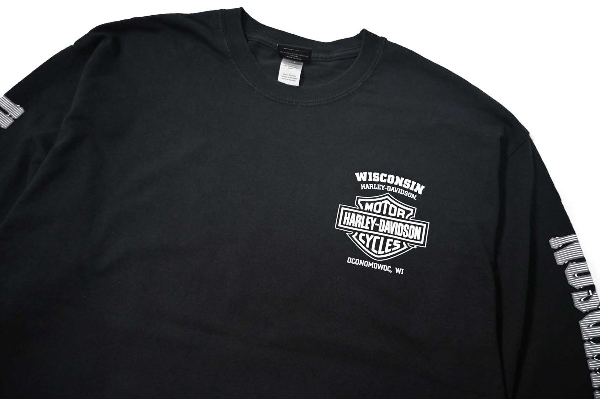 画像2: Used Harley-Davidson L/S Print Tee (2)