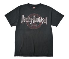 画像1: Used Harley-Davidson Print Tee (1)