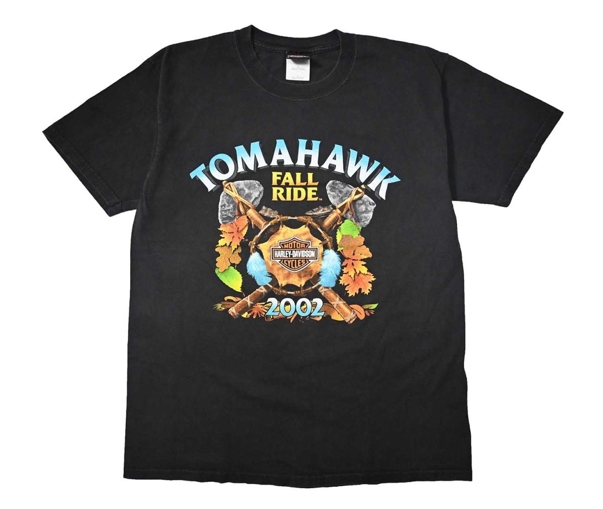 画像1: 00s Used Harley-Davidson Print Tee (1)