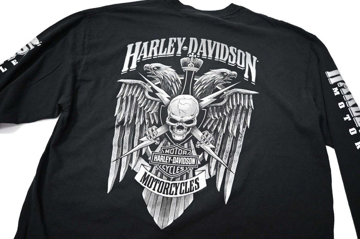 画像6: Used Harley-Davidson L/S Print Tee (6)