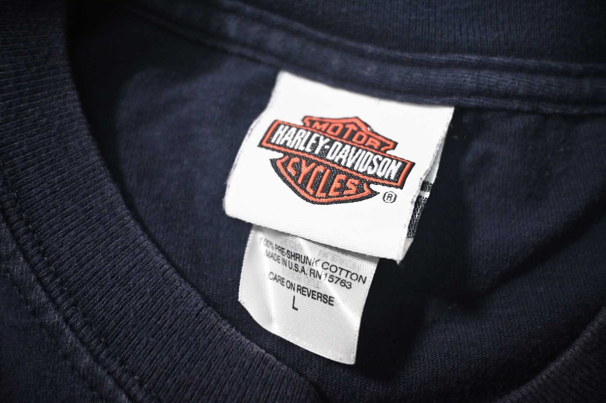 画像6: 00s Used Harley-Davidson L/S Print Tee made in USA (6)