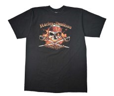 画像1: 00s Used Harley-Davidson Print Tee made in USA (1)