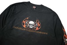 画像2: 00s Used Harley-Davidson L/S Print Tee made in USA (2)