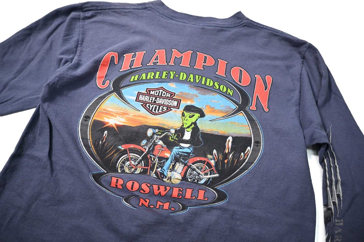 画像8: 00s Used Harley-Davidson L/S Print Tee made in USA (8)