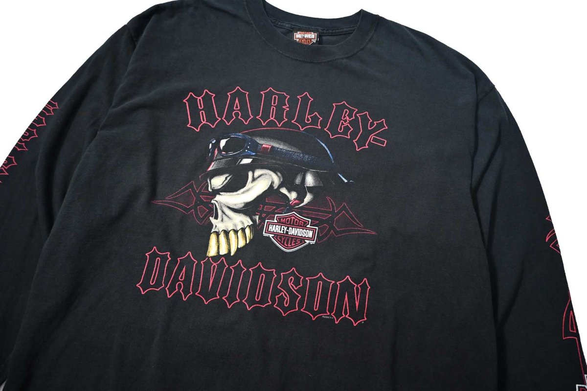 画像2: 00s Used Harley-Davidson L/S Print Tee (2)