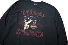 画像2: 00s Used Harley-Davidson L/S Print Tee (2)