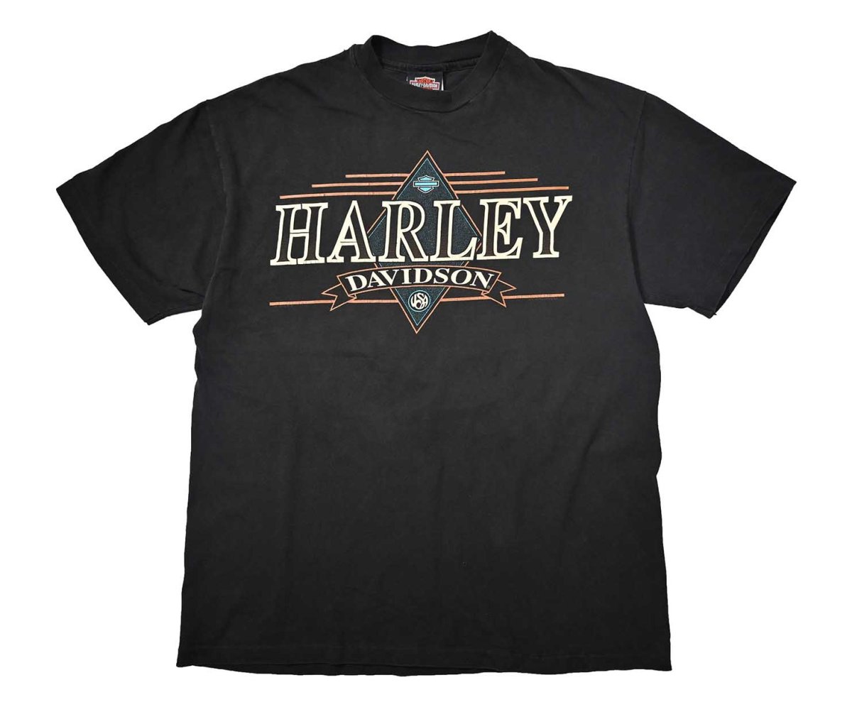 画像1: 90s Used Harley-Davidson Print Tee made in USA (1)