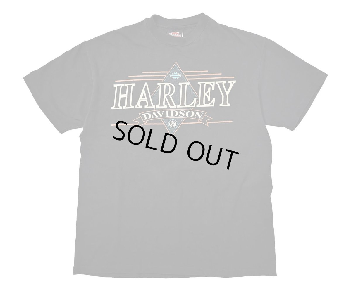 画像1: 90s Used Harley-Davidson Print Tee made in USA (1)