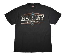 画像1: 90s Used Harley-Davidson Print Tee made in USA (1)