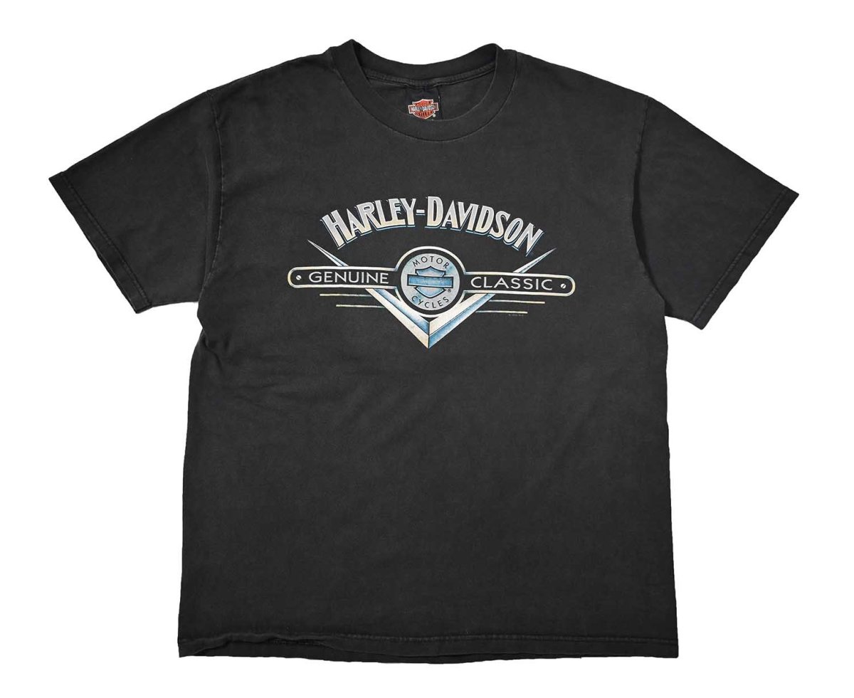 画像1: 90s Used Harley-Davidson Print Tee made in USA (1)