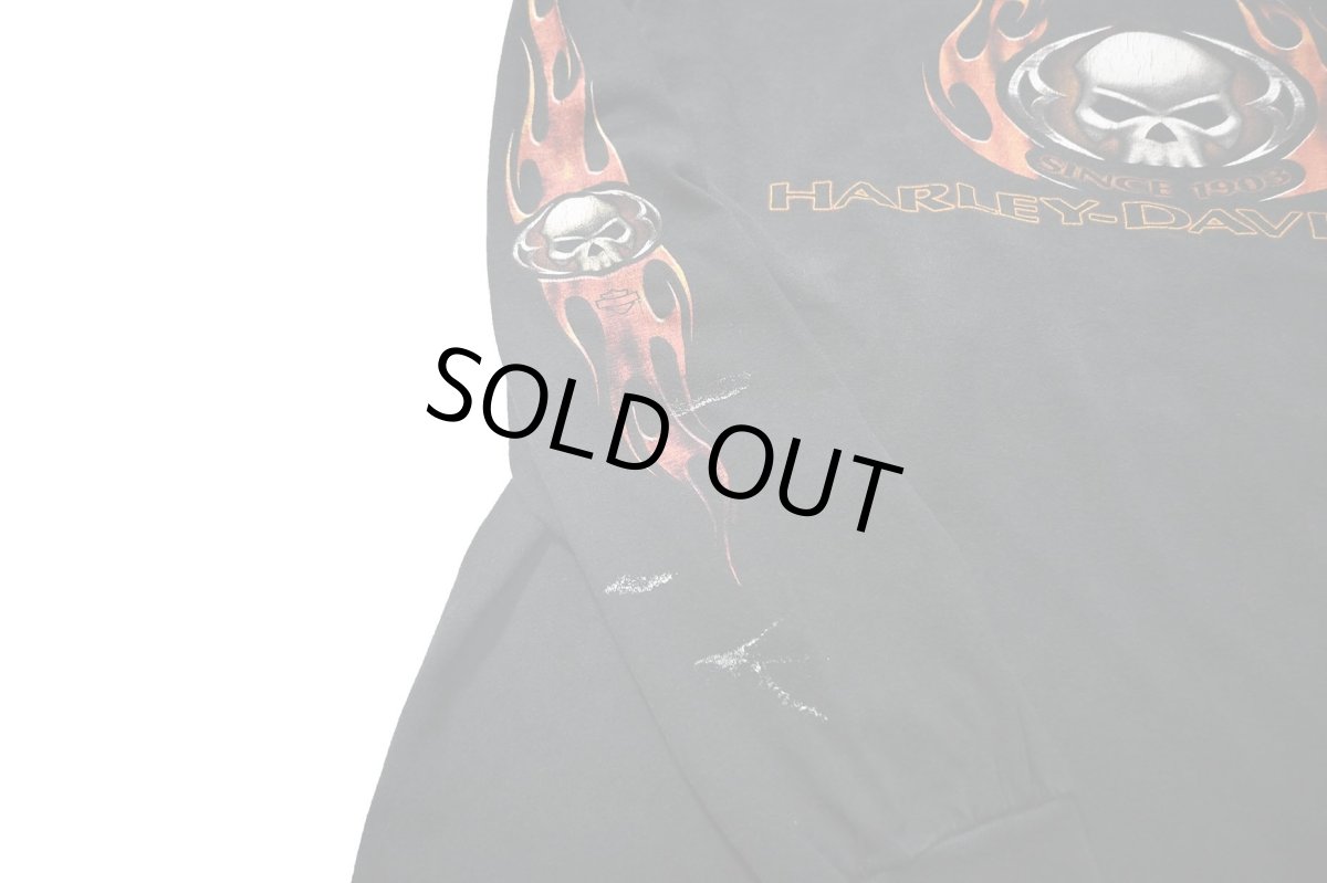 画像6: 00s Used Harley-Davidson L/S Print Tee made in USA (6)