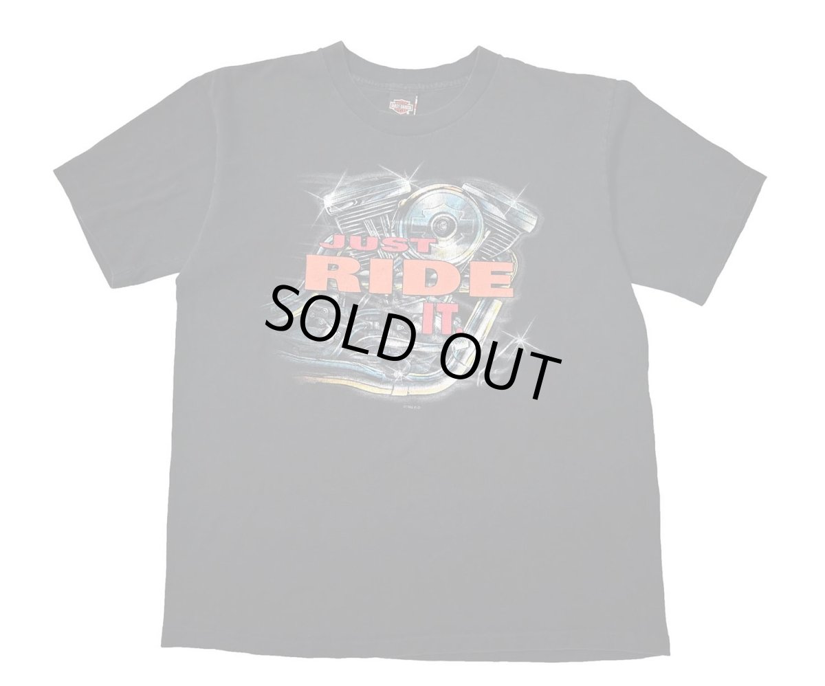 画像1: 90s Used Harley-Davidson Print Tee made in USA (1)