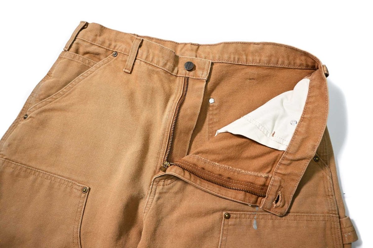 画像6: 20' Used Carhartt Duck Double Knee Carpenter Pants Brown カーハート (6)