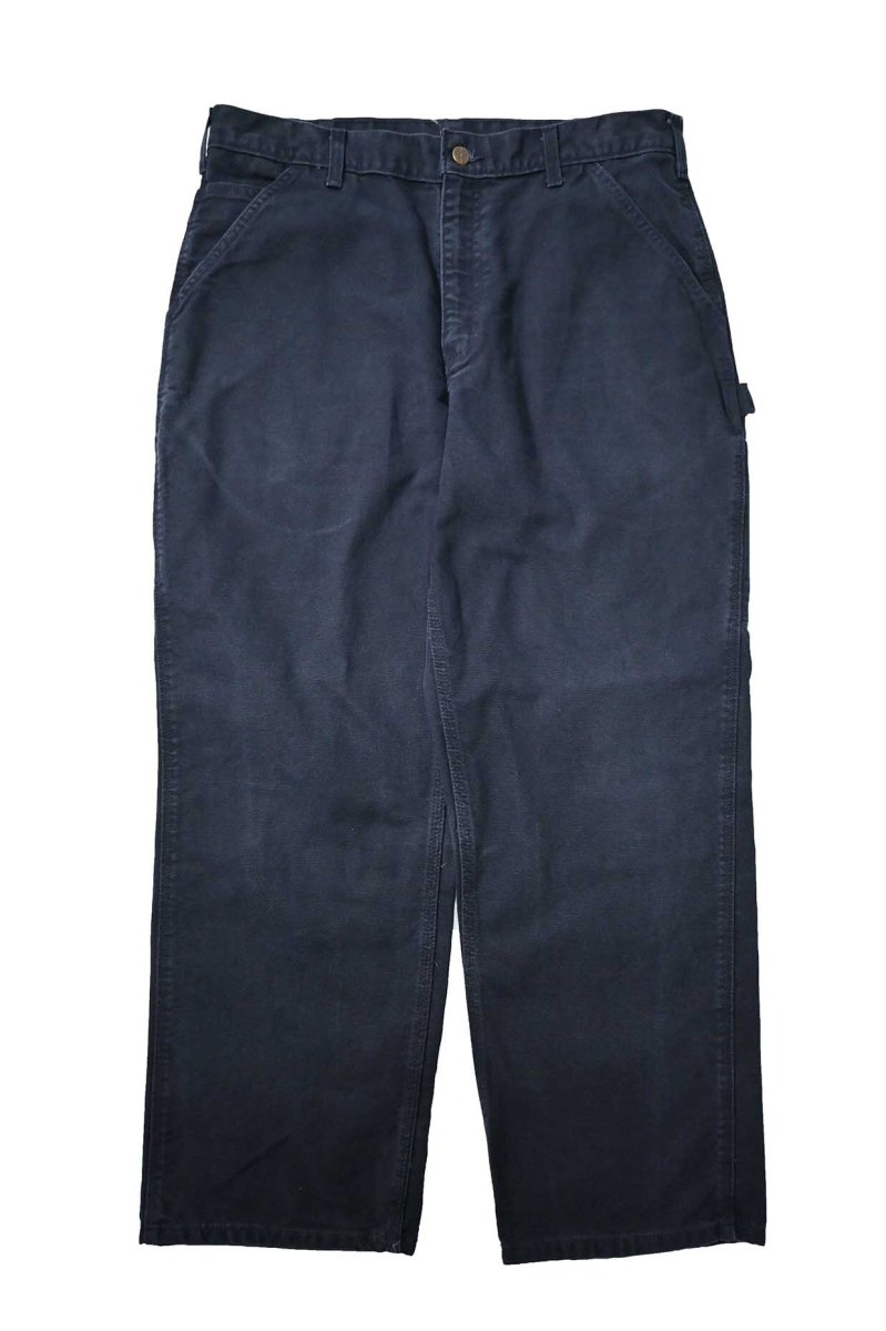 画像1: 16' Used Carhartt Duck Carpenter Pants Midnight カーハート (1)